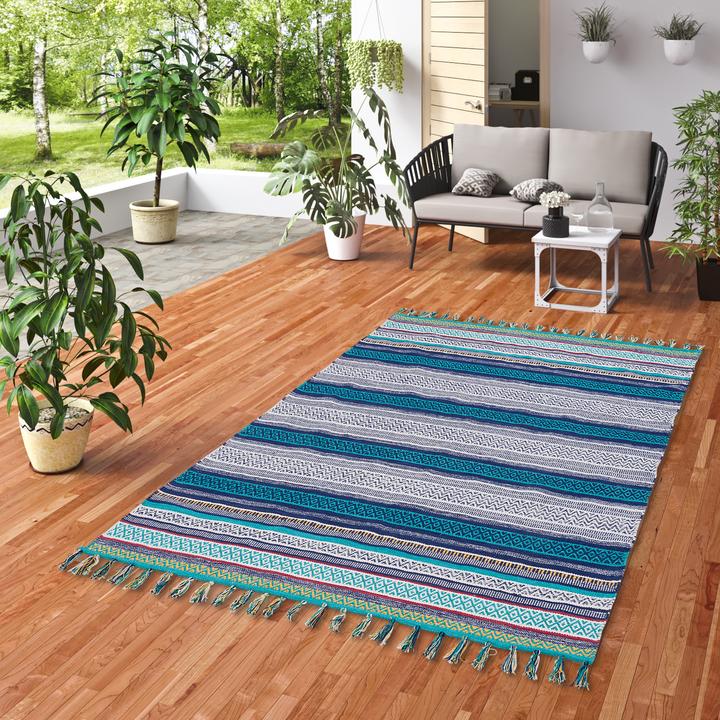 Actual product image Pergamon Kelim Baumwolle Natur Teppich Grace (140 x 200 cm)