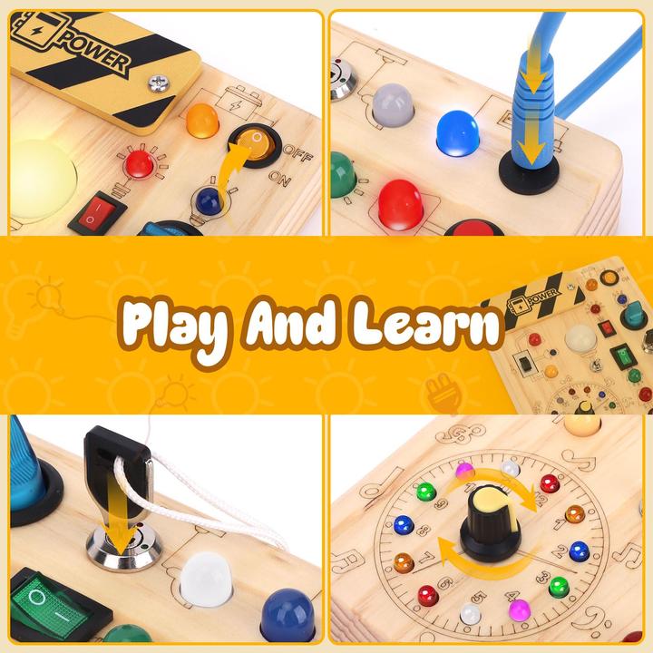 Image du produit Activity Board Busy Board avec 8 interrupteurs d'éclairage LED