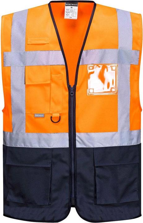 Produktbild Portwest Mens Warsaw Contrast Hi-Vis Vest (S)