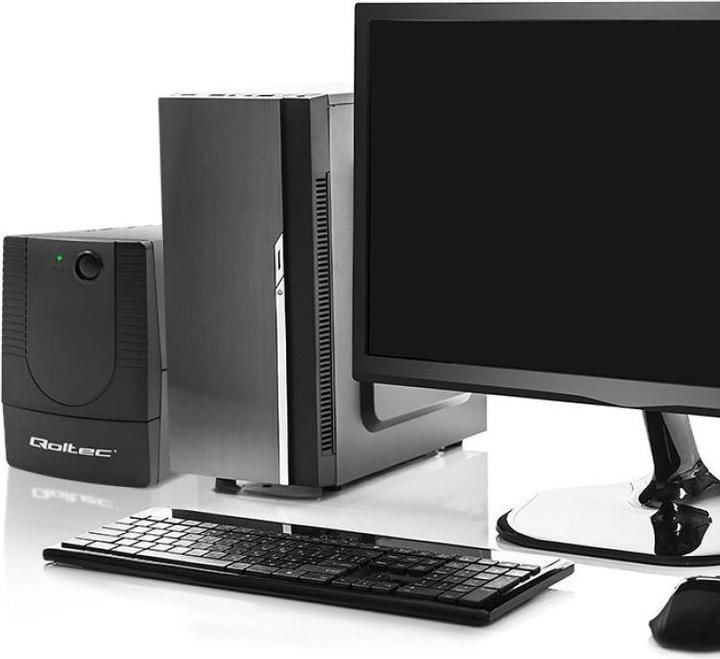 Actual product image Qoltec Zasilacz awaryjny UPS | Monolith | 850VA | 480W (850 VA, 480 W, Line-interactive UPS)