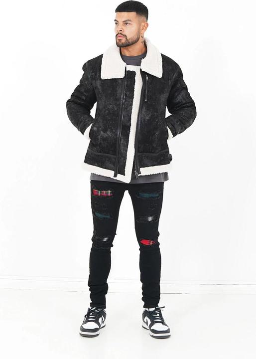 Actual product image Sixth June faux outon reversible leather jacket (M)