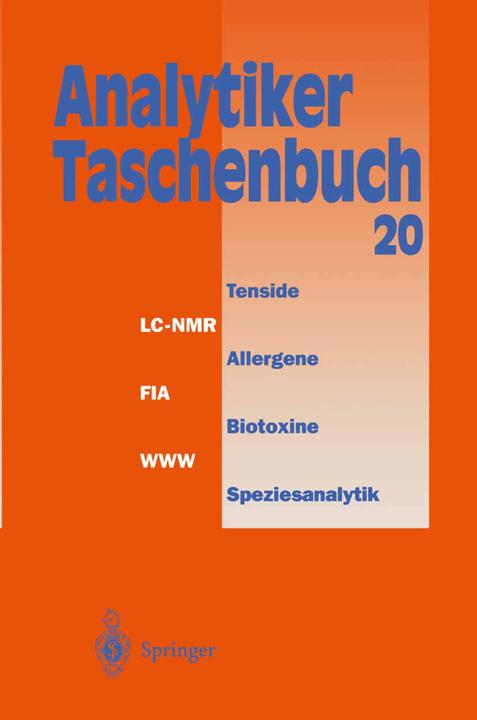 Produktbild Analytiker-Taschenbuch (Deutsch, Georg Schwedt, 2012)