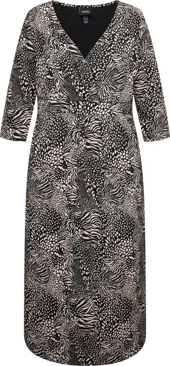 Immagine prodotto Ulla Popken Maxi abito in jersey dal look animalier con taglio svasato, scollo a V e maniche a 3/4 (54)