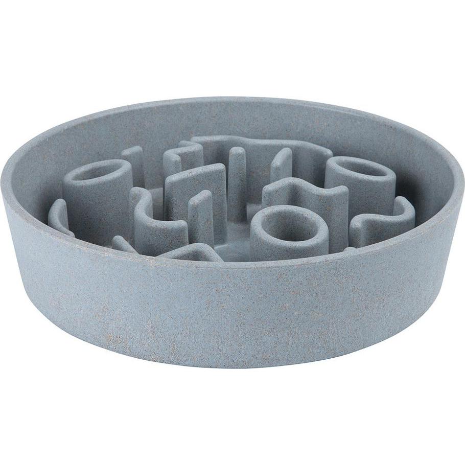 District 70 Bambusnapf Bamboo Dog Slow Feeder Ø 28 cm, Ice-Blue (2.50 l), Futternapf