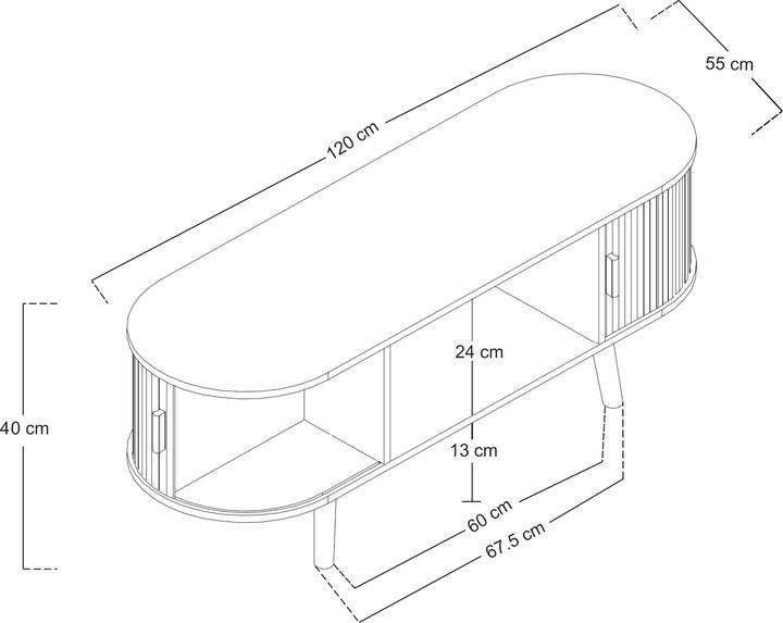 Produktbild En.Casa Nordkapp (120 x 55 x 40 cm)