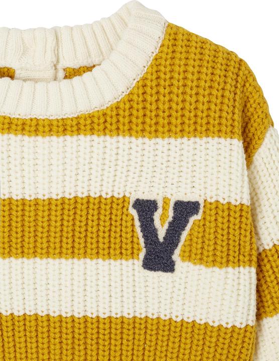 Produktbild Vertbaudet Baby Streifenpullover mit Frottee-Buchstabe (98)