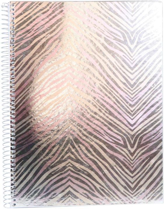 Actual product image Ancor Hardcover Spiral Notebook A4 80sh/90g Lined B'LOG PINK ZEBRA (A4, Lined, Hardcover)