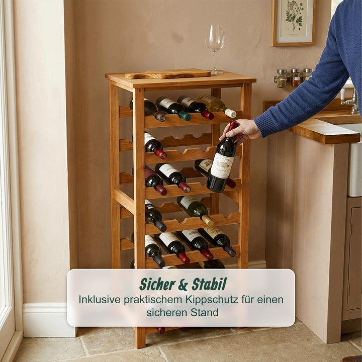 Actual product image Relaxdays winerack (28 bottles, 47 x 26 x 94 cm)