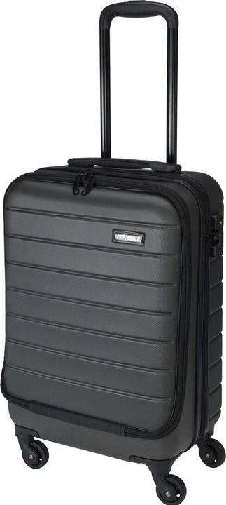 Image du produit ProWorld Valise trolley avec serrure TSA, poignée télescopique, gris foncé, 20 pouces, ABS, 35 x 22 x 55,5 cm (37 l, Bagage à main (jusqu'à 50l))