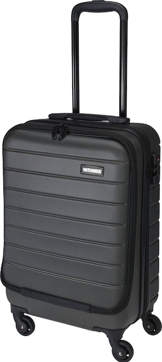 Actual product image ProWorld Suitcase trolley with TSA lock, telescopic handle, dark grey, 20 inch, ABS, 35 x 22 x 55.5 cm (37 l, Hand luggage (up to 50 litres))