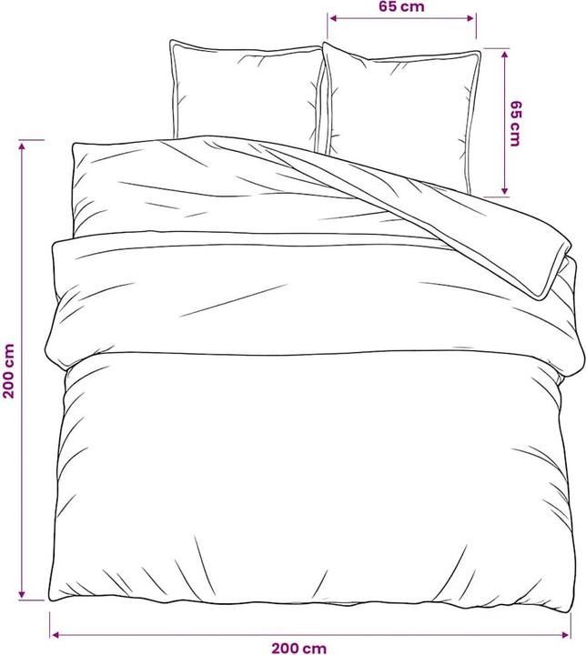 Actual product image vidaXL Bettwäsche Set (Bedding set, 200 x 200 cm, 65 x 65 cm)