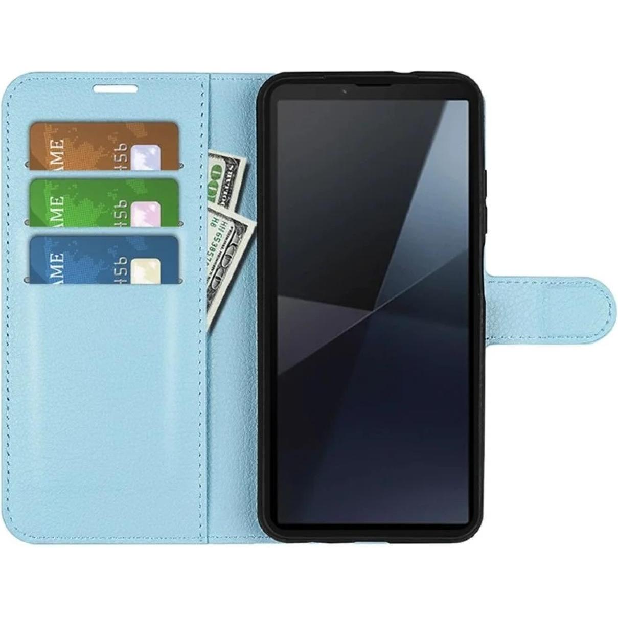 Thumbnail - Screenguard Sony Xperia 10 VI Leather Guard Lederhülle (Sony Xperia 10 VI), Smartphone Hülle, Blau
