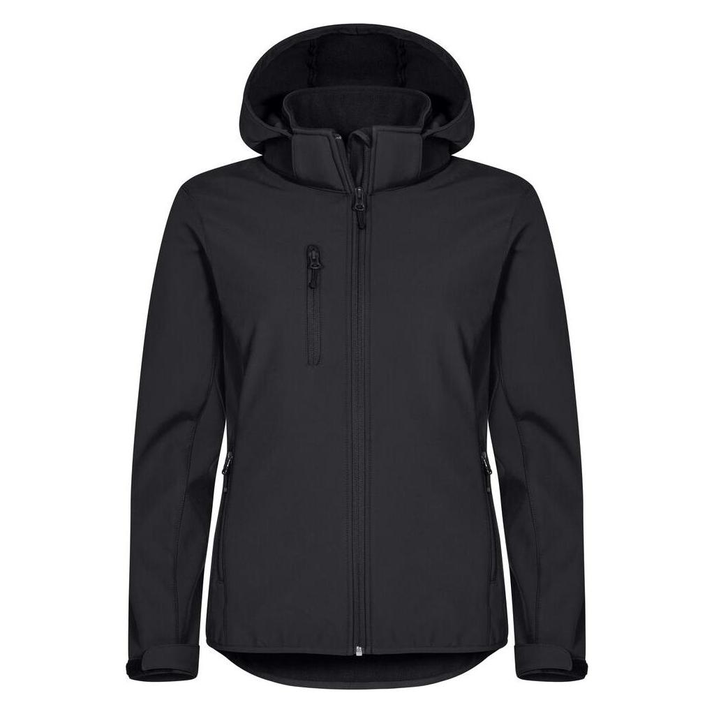 Clique, Damen, Outdoorjacken, Classic Softshell Hoody Women (M), Schwarz, M
