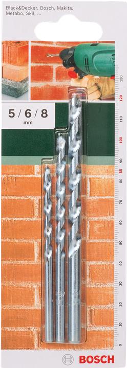 Productafbeelding Bosch Zubehör Steendraaiboorset 3 stuks (5 mm, 6 mm, 8 mm)
