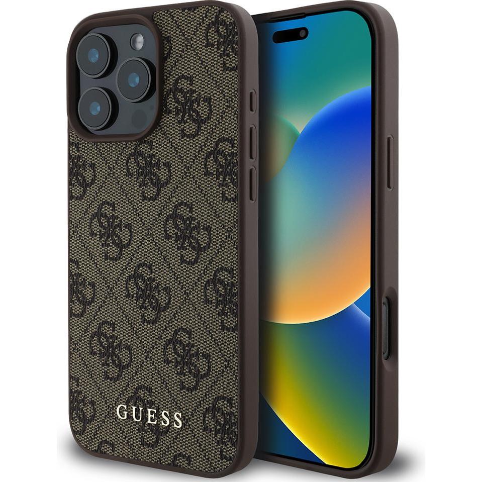 Guess GUHCP16XG4GFBR iPhone 16 Pro Max 6.9" brązowy/brown hard case 4G Classic (Apple iPhone 16 Pro Max), Smartphone Hül...