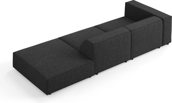 Actual product image Cosmopolitan Design Right Sofa, "Arendal", 4 Seats, Black, 262x102x70 Made in Europe