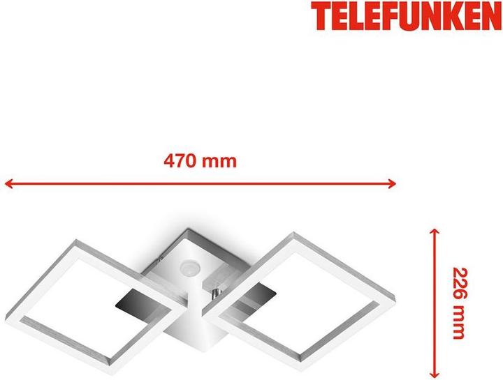 Immagine prodotto Telefunken Sensor LED Deckenleuchte, chrom-alu, LED/12W (1200 lm)