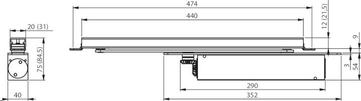 Productafbeelding Assa Abloy Glijrail deurdranger DC860 normale installatie scharnierzijde EN 1-5 zilver EN 1-5 (Interieur)