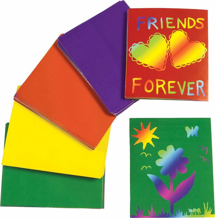 Colorations Farbige Rubbelkarte mit Design, 100 Stück. (100 Stk.)