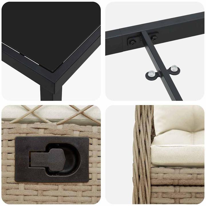 Produktbild vidaXL Garten Essgruppe (140 x 80 x 73 cm)