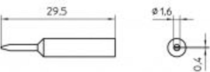 Produktbild Weller Erem Lötspitze Serie XNT Meisselform, XNT 6/1,6 x 0,4 mm, gerade