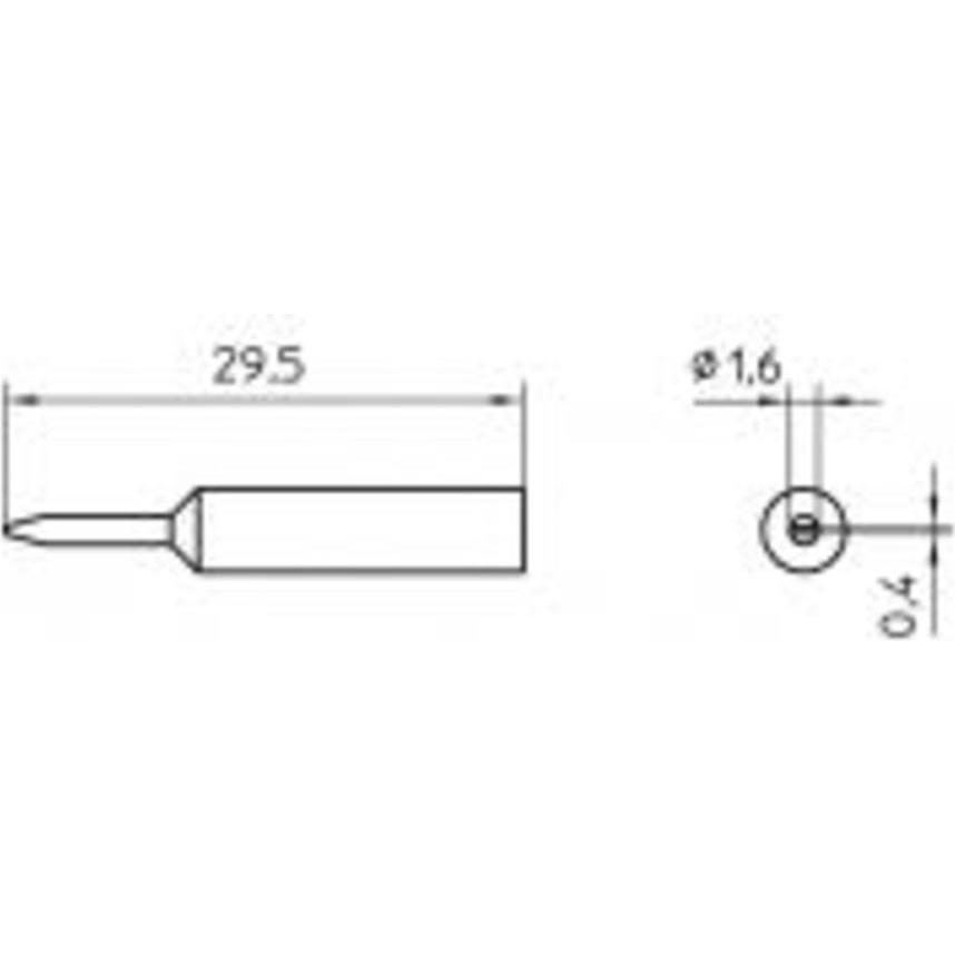 Thumbnail - Weller Erem Lötspitze Serie XNT Meisselform, XNT 6/1,6 x 0,4 mm, gerade, Lötgerät Zubehör