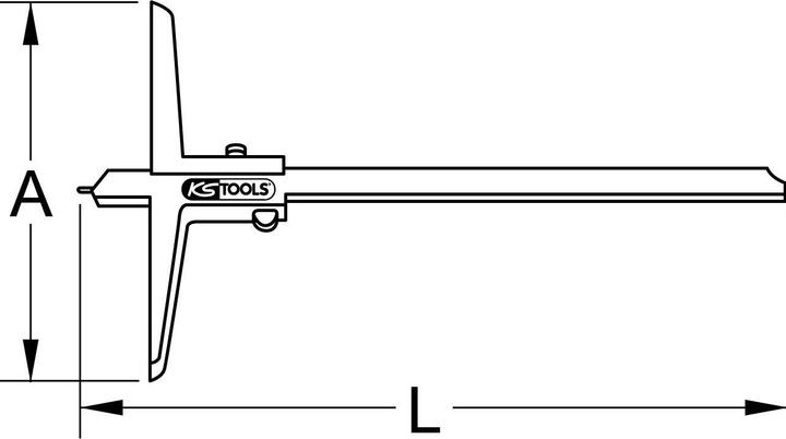 Immagine prodotto KS Tools Calibro di profondità con perno di misurazione (23.10 cm)