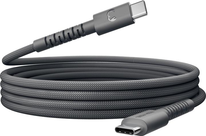 Immagine prodotto Fresh'N Rebel Fresh 'n Rebel USB-C zu USB-C silikon geflochtenes Kabel "FlexWave" 3m, 100W, Storm Grey (3 m, 100 W)