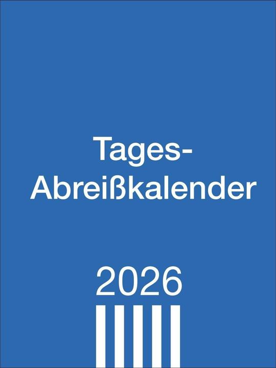 Tagesabreisskalender klein 2026 (Deutsch)