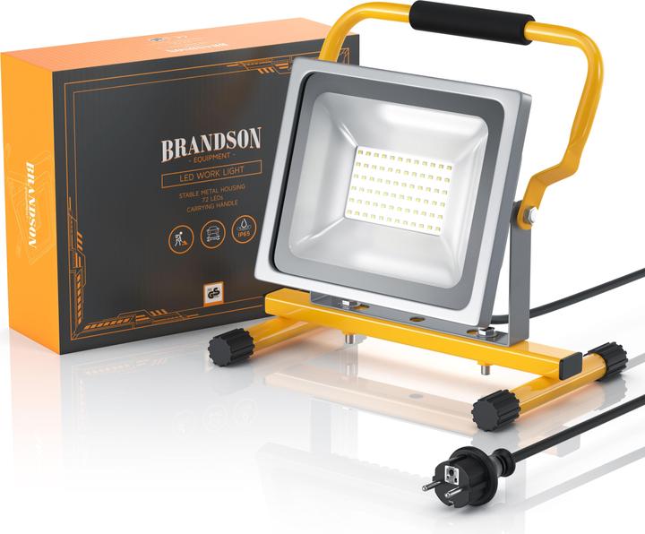 Produktbild Brandson Baustrahler LED, 30W, 2500 Lumen, Fluter, Bauscheinwerfer, Arbeitsleuchte, Arbeitsscheinwerfer, IP65 (2500 lm)