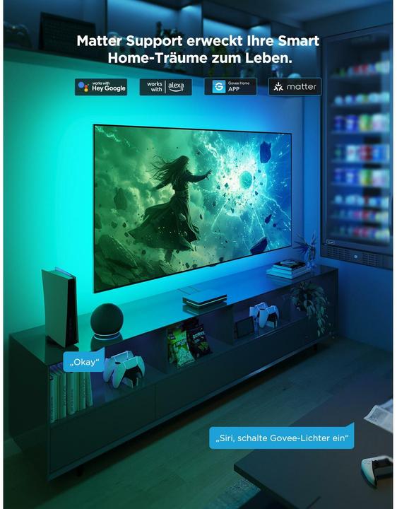 Produktbild Govee H6143 Taśma LED (Mehrfarbig, 496 cm, Indoor)