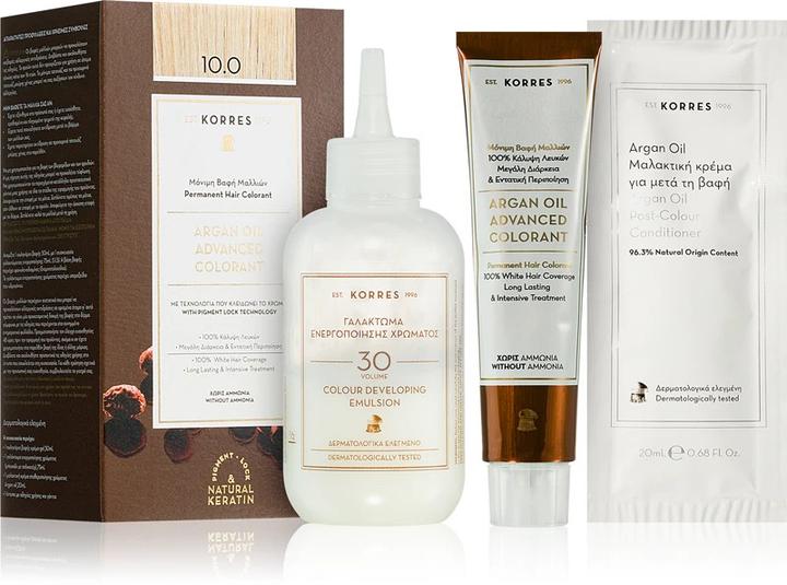 Actual product image Korres Argan Oil Hair Colour (No. 10.0 - Platinum Blonde)