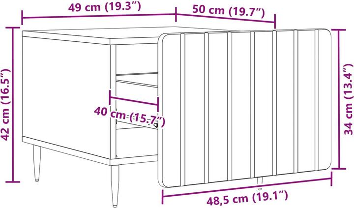 Image du produit vidaXL Couchtisch (49 x 50 x 42 cm)