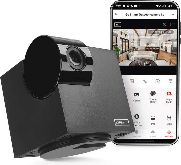 Emos Telecamera di sorveglianza rotante GoSmart IP-110 CUBE con WiFi (2304 x 1296 Pixels)