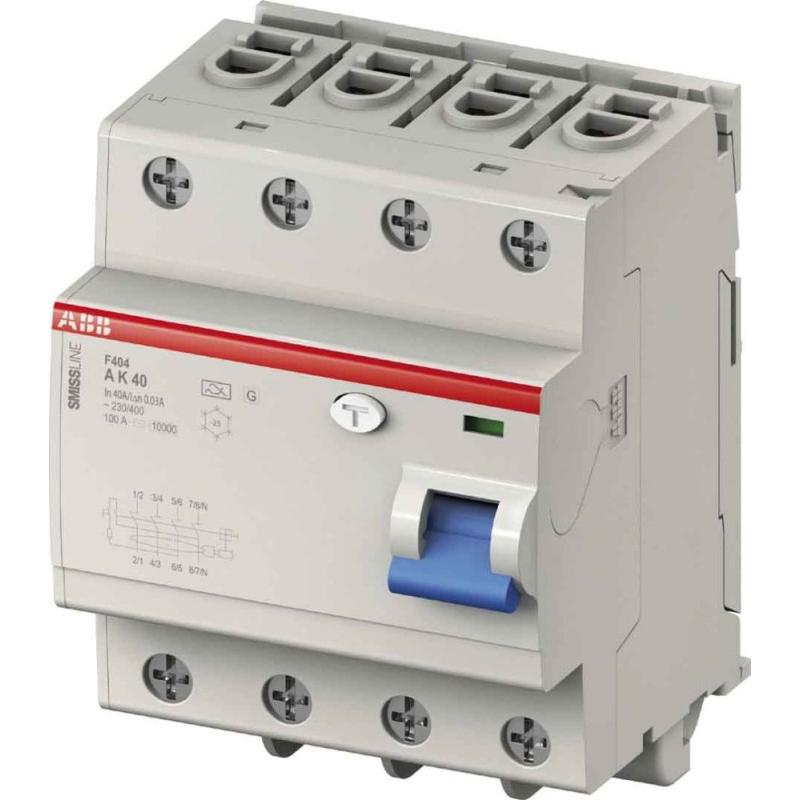 ABB, Schutzschalter, FI-Schutzschalter 4-polig 63A 0,03A