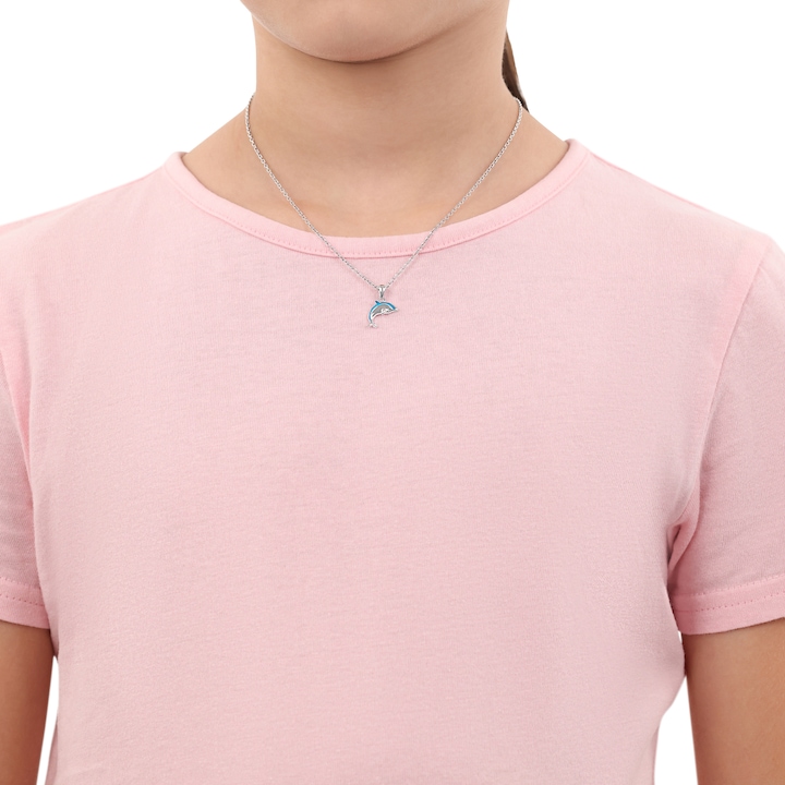 Produktbild Prinzessin Lillifee Halsschmuck für Mädchen, 925 Sterling Silber, Zirkonia synth. | Delphin (Silber 925)