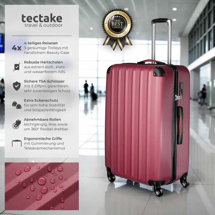 Produktbild tectake Hartschalenkoffer (90 l, Handgepäck (bis 50l), M (50 - 90l), L (90 - 115l))