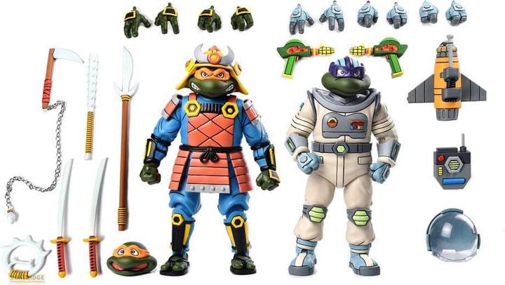 Neca Teenage Mutant Ninja Turtles (Cartoon) Action Figures 2-Pack Space Adventure & Samurai Turtles 18 c