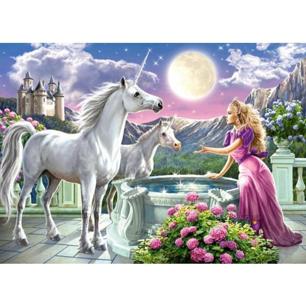 Thumbnail - Castorland Princess and her Unicorns,Puzzle 120 Tei (120 Teile)