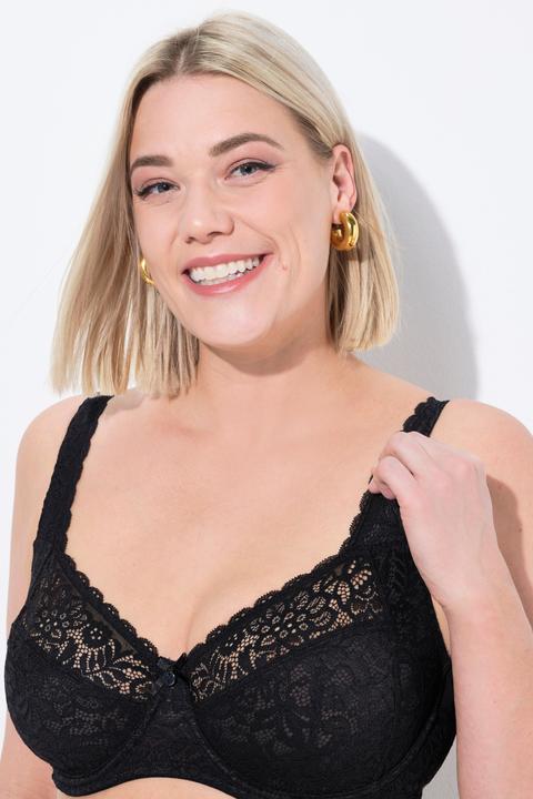 Produktbild Ulla Popken Bügel-BH, Blütenspitze, Vollspitze, Cup C - E (105 G)