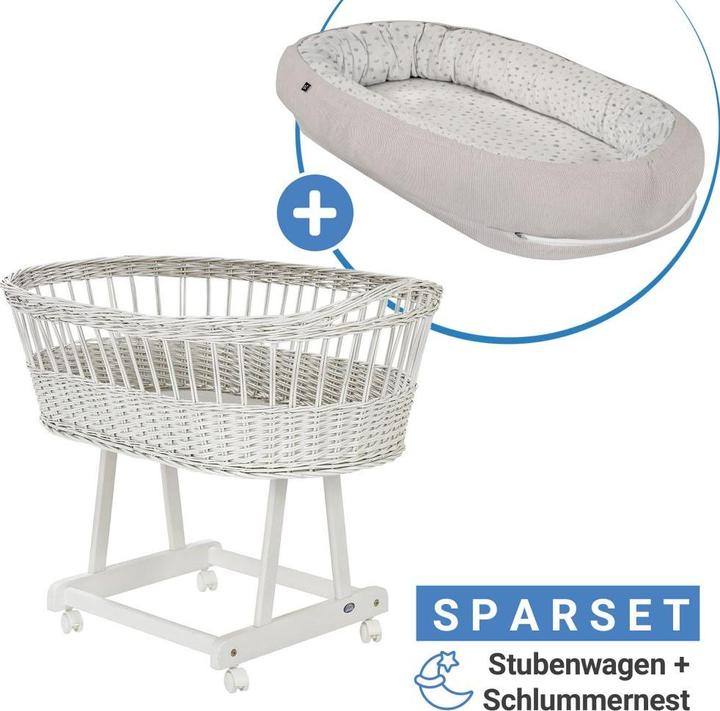 Actual product image Alvi Bassinet & cradle 2-piece economy set Bassinet Birthe + slumber nest