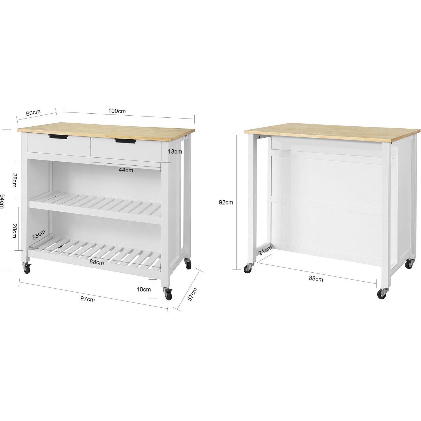 Thumbnail - SoBuy, Servierwagen, Kücheninsel