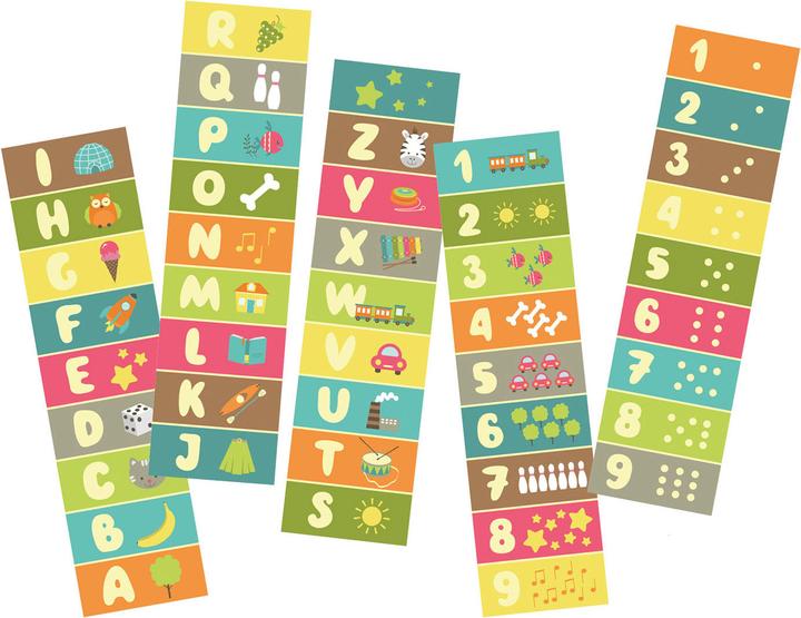 Produktbild Achoka Spielmatte Buchstaben und Zahlen 40x150cm, 5er Set (150 x 40 cm)