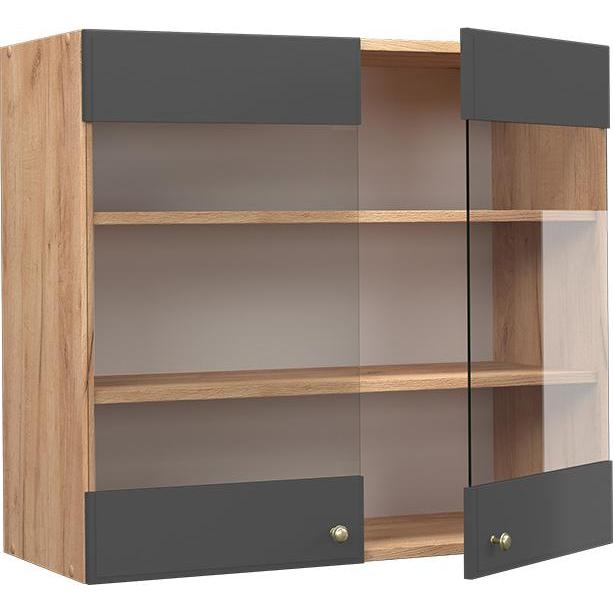Vicco, Regal, Küchenglasschrank Fame-Line (80 x 72 x 34 cm)