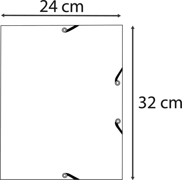 Produktbild Exacompta Sammelmappe A4 mit Gummizugverschluss und 3 Klappen, Recycling-PP, Kollektion Opak (A4, 1 x)
