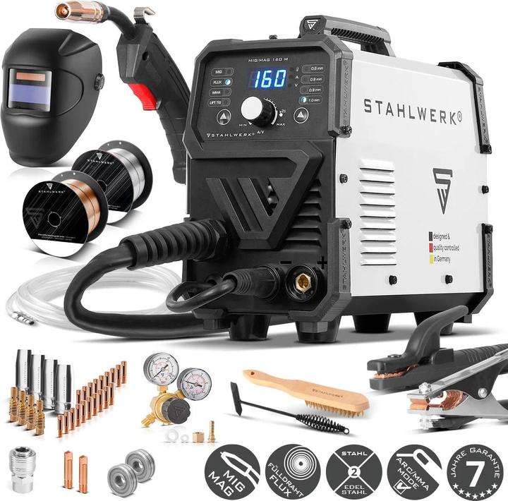Produktbild Stahlwerk Schweissgerät MIG MAG 160 M Vollausstattung IGBT mit echten 160 Ampere