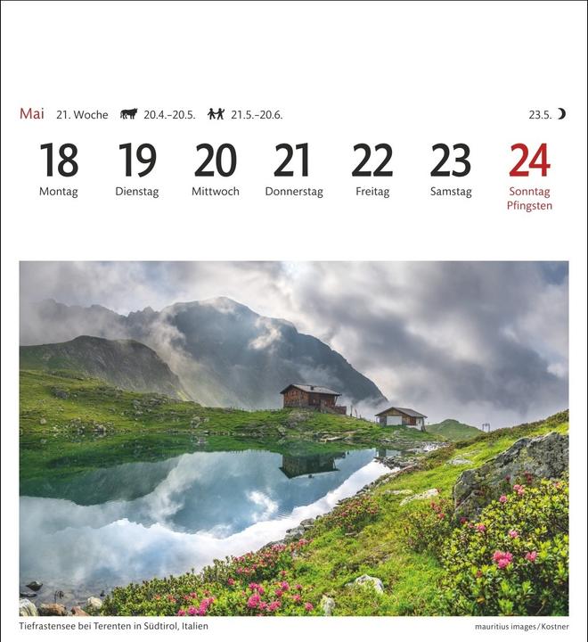 Produktbild Alpen Sehnsuchtskalender 2026 - Wochenkalender mit 53 Postkarten