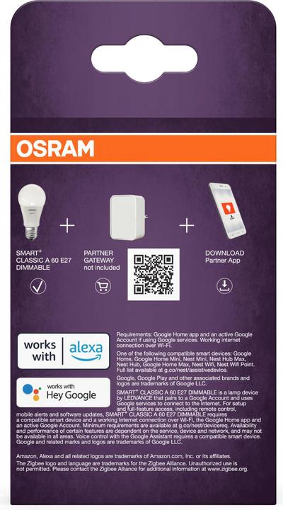 Image du produit Osram SMART+ Classic Dimmable 9W 220V FR E27 (E27, 806 lm, 4x)