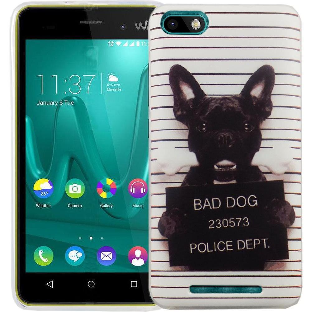 König Design Handy Hülle für Wiko Lenny 3 Böser Hund Tasche Case Cover Motiv Slim TPU Bumper (Wiko Lenny 3), Smartphone ...