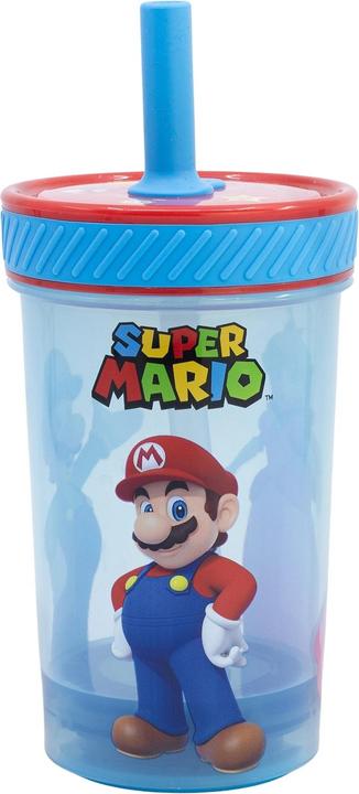 Stor Super Mario "Fun Emotions" - Drop Safe - Auslaufsicherer Becher mit Silikonstrohhalm (370 ml)